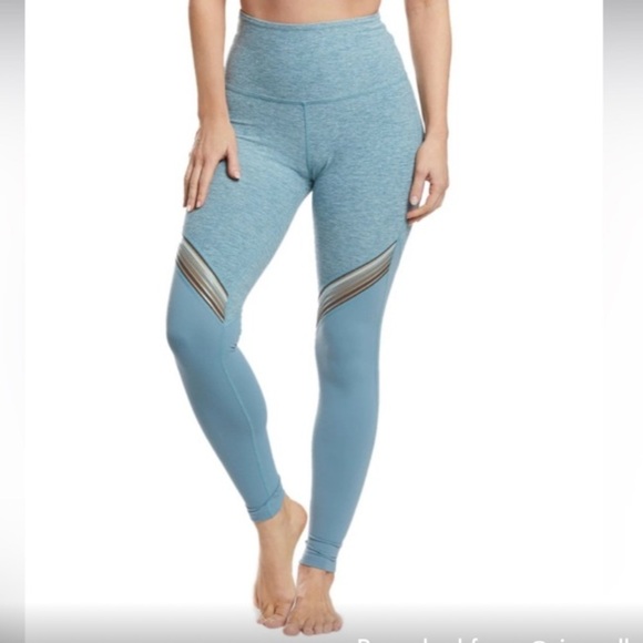Beyond Yoga All The Filament High Waisted Legging S Sky Blue Yoga Barre Pilates - Picture 1 of 11